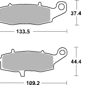SBS brzdové destičky KH231/2 STREET STANDART keramické barva černá Speciální Cena