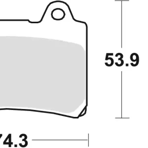 Luxusní TRW ZF brzdové destičky KH123 organické YAMAHA SRX 600 88-95, FZ 750 89-94, XV 750 92-94, TDM 850 91-96, FJ 1200 88-97, XVZ 1300 86-01, XV 1600 99-04, přední/zadní