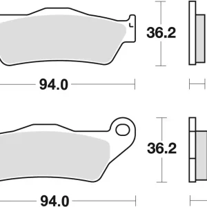 TRW ZF brzdové destičky KH363 organické BMW R1100GS/R/RT/S 99-05 R1150GS/ADV/R/RS/RT 99-06 K1200GT/R/S 05-09 R1200C 98-05 R1200GS/ADV/R/S 04-12 K1300R 09-15 zadní Tovární Cena