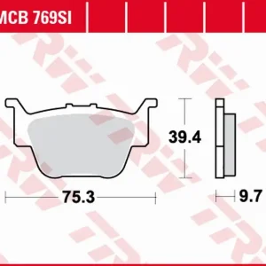 Levný TRW ZF brzdové destičky KH sintrované OFFROAD HONDA TRX 450 04-09, TRX 650 03-05, TRX 680 06-13, TRX 420 09-, TYŁ, KYMCO URBAN QUAD 250 06, přední/zadní