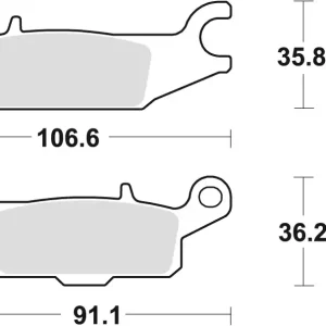 TRW ZF brzdové destičky KH445 sintrované OFFROAD YAMAHA GRIZZLY YFM 550 09-20, GRIZZLY YFM 700 07-20, zadní Speciální Cena