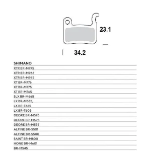 Nejprodávanější MOTO-MASTER BIKE PRO brzdové destičky sintrované sport kovové vhodné pro SHIMANO XTR BR-M975, BR-M966, BR-M965, XT BR-M776, BR-M775, BR-M765, SLX BR-M665, SAINT BR-M800, DEORE BR-M596, BR-M595, BR-M535