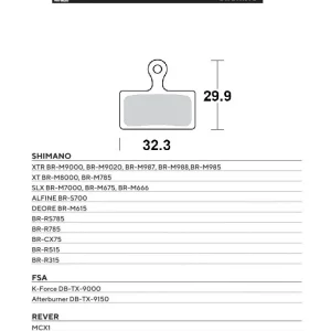 Vrácení Zdarma MOTO-MASTER BIKE PRO brzdové destičky organické vhodné pro SHIMANO XTR BR-M9000, BR-M9020, BR-M987, BR-M988, BR-M985, XT BR-M8000, BR-M785, SLX BR-M7000, BR-M675, BR-M666, DEORE BR-M615