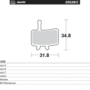 MOTO-MASTER BIKE PRO brzdové destičky organické vhodné pro AVID JUICY 3, JUICY 5, JUICY 7, karbonové, ULTImate, BB7 mechanická Levný