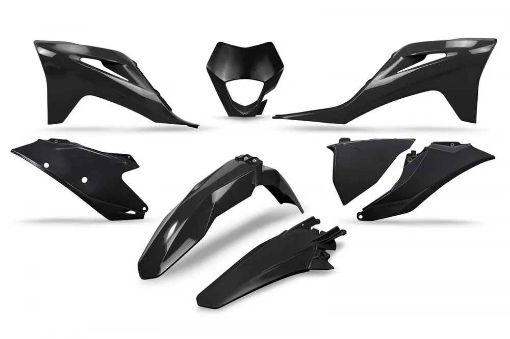 Odeslání Ihned UFO kompletní sada plastů GAS GAS EC / EC-F 250 / 300 / 350 21-23 s krytem světla barva černá