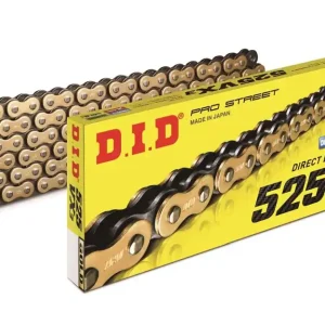 DID hnací řetěz 525VX3GB-104 (104 článků) X-RING zlatá rozpojený + nýtovací spojka Doprava Zdarma