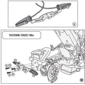 Vysoce Kvalitní KAPPA adaptér pro montáž bočního nosiče TE1165K bez použití nosiče centrálního kufru KZ1165