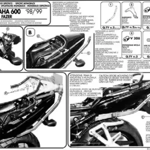 KAPPA zadní nosič kufru YAMAHA FZS 600 FAZER (98-03) ( bez plotny ) Akce