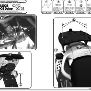 KAPPA zadní nosič kufru BMW F 650GS (00-03), F 650GS DAKAR (00-03) ( bez plotny ) Horká Nabídka
