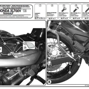 KAPPA boční nosič kufru MONOKEY HONDA XL 700V TRANSALP (08-13) - také pod kufry MONOKEY KMISSION ALU Novinka