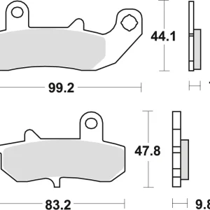 TRW ZF brzdové destičky KH157 sintrované STREET SUZUKI RG V250 93-95 DR 600 / 650 89-96 DR 750 89, DR 800 90-91, zadní Akce