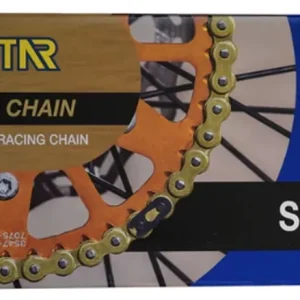 Ruční Výroba SUNSTAR hnací řetěz 520MXR2-114G MOTOCROSS do 500 ccm, barva zlatá (38,4KN) (520ERT3) rozpojený + spona - nahrazuje SS520MXR1-114G - MADE IN JAPAN -