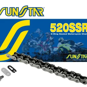 SUNSTAR hnací řetěz 520SSR-114N (520V) do 400 ccm (O RING) přírodní barva - MADE IN JAPAN - Časově Omezené