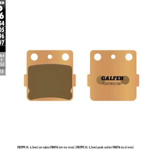 Horká Nabídka GALFER brzdové destičky KH084 sintrované barva zlatá ATV