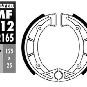 GALFER brzdové čelisti - pakny zadní APRILIA TX 125/240/300/311 85-, BETA TR 33/34 86-89, FANTIC TRIAL 125 86-88, TRIAL 201-1/243-2 86-, TRIAL 249 89-94, TRIAL 301-1/303-1 86-88 Profesionální