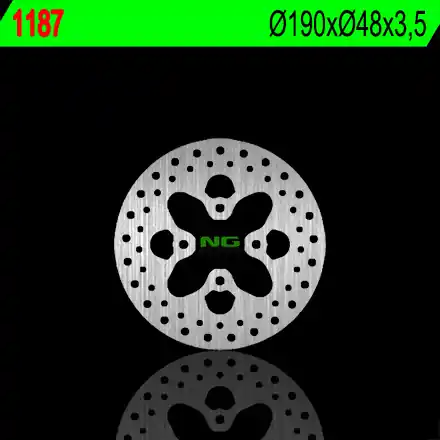 Dokud Zásoby Vydrží NG přední brzdový kotouč MBK 50 BOOSTER 96-09, YAMAHA 50 BWS/SPY 96-00 (190X48X3,5) (4X10,5mm)