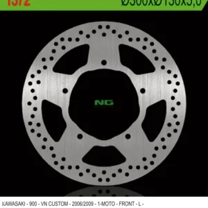 NG přední brzdový kotouč KAWASAKI VN 900 CLASSIC/CUSTOM 06-09 (300X130X5mm) 5 otvorů O průměr 10,5 Nejlepší Cena