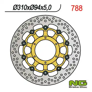 Oblíbený NG přední brzdový kotouč HONDA CBR 1000 RR 04-05, CB 1300 01-10 (310X94X5) (6X65mm) CBR 600RR 03-08, CB 1000R 08-16, CTX 1300 14-16 plovoucí