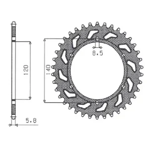 SUNSTAR rozeta 260 40 (řetěz 520) (JTR260.44) (26044JT) Novinka