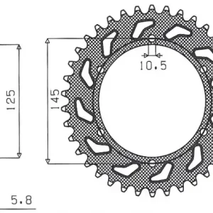 Ihned K Objednání SUNSTAR rozeta 866 45 YAMAHA XT 660 R/X 04-14, XT 600Z 08-12 (JTR855.45) (řetěz 520) (86645JT)