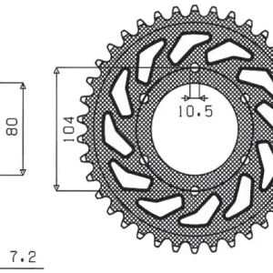 Expresní Doručení SUNSTAR rozeta 4359 40 KAWASAKI ZX 6 R 98-02, s 1000 07-09, ZX10R 04-15 (JTR1489.40) (řetěz 525) (435940JT)