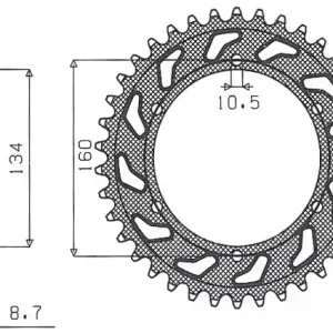 Nejlepší Volba SUNSTAR rozeta 4399 40 HONDA CBR 1000 RR 04-05, VTR 1000SP1/SP2 00-06 (JTR1306.40) (řetěz 530) (439940JT)