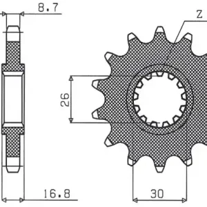 SUNSTAR řetězové kolo přední 347 15 HONDA CBR 1000RR, CBF 1000 06-16 (JTF333.15) (řetěz 530) (34715JT) Omezená Nabídka