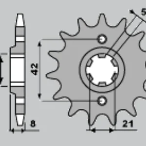 Výhodná Nabídka JR řetězové kolo přední 575 14 YAMAHA XT 600 83-86 (-1) (JTF575.14)