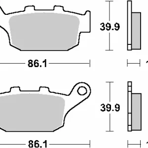 Poslední Šance SBS brzdové destičky KH140 STREET STANDART keramické barva černá