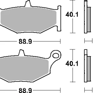SBS brzdové destičky KH419 STREET STANDART keramické barva černá SUZUKI GSX-R 600/750/1000/1300, DL1000 V-STROM zadní Cenově Výhodný