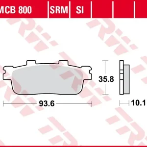 TRW ZF brzdové destičky KH427 sintrované DAELIM QL 125 STEEZER 15-, VL 250 DAYSTAR 17-, PEUGEOT LXR 125 10-, SYM GTS 125/250 06-, JOYRIDE 125 08-, HD 200 04-17, JOYRIDE 200 07-, GTS 300 16-, zadní Speciální Cena