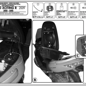 Expresní Doručení KAPPA zadní nosič kufru KYMCO XCITING R 300/500I (09-14) ( bez plotny )