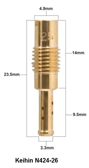Zlevněný PROX volnoběžná tryska KEIHIN typ N424-26 průměr #45 ( 1 kus )